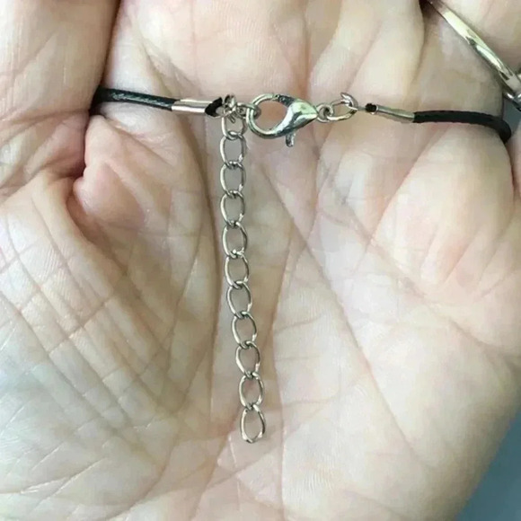 Golden Quartz Cross Natural Braided Stainless Steel Necklace NWT - Picture 4 of 4